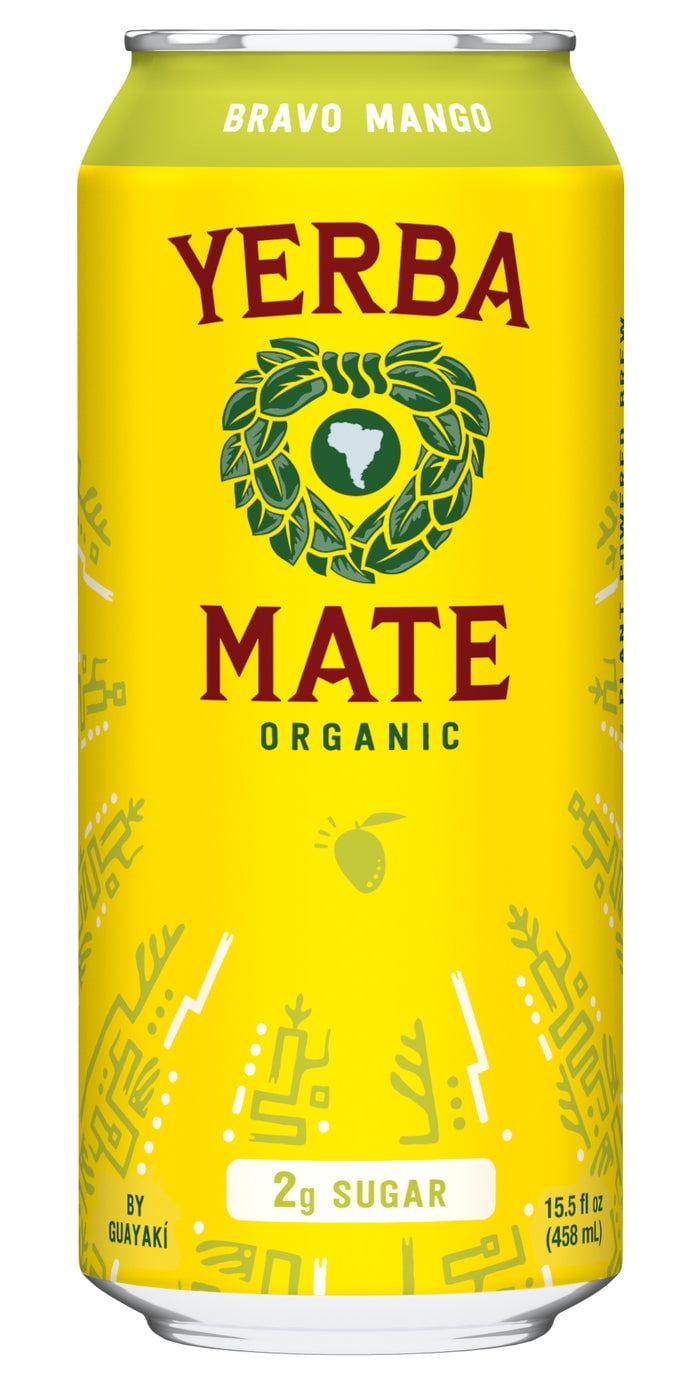 Guayakí Yerba Mate Bravo Mango, 15.5oz Cans, 6-Pack