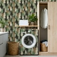 thumbnail image 4 of Peel and Stick Wallpaper Forest Tree Green Brown Neutral Tones Wall Mural 17.7in x 9.8ft Self Adhesive Removable Wall Paper Renter Friendly Wallpaper for Nursery Bedroom Cabin Decor, 4 of 8