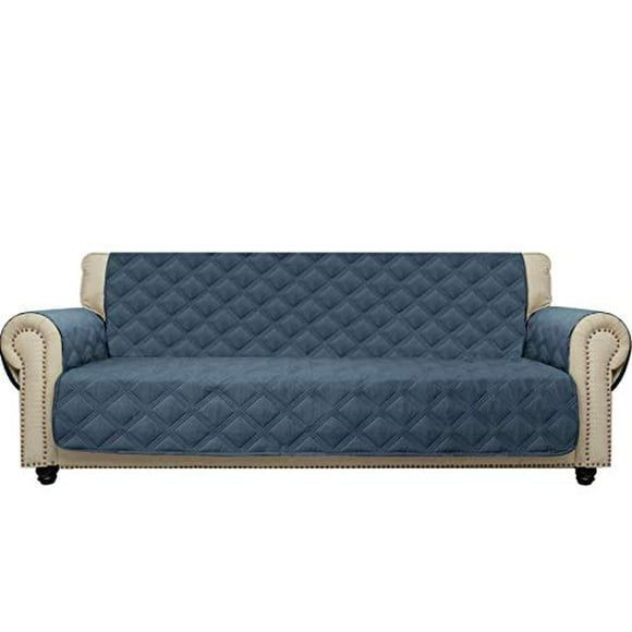 CHHKON Sofa Cover 100% Waterproof Non-Slip Quilted Furniture Protector Sofa Slipcover for Children, Pets for Leather Couch (Blue, 78")