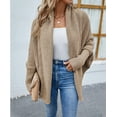 thumbnail image 2 of CoCopeaunts Women's Open Front Batwing Cardigan Fall Cable Knit Long Sleeve Slouchy Sweaters Chunky Cardigan Wrap, 2 of 4