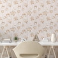 thumbnail image 2 of Ambesonne Vintage Rustic Peel & Stick Wallpaper for Home, Vintage Pale Tulips, 13"x100", Sepia Pale Eggshell and Grey, 2 of 5
