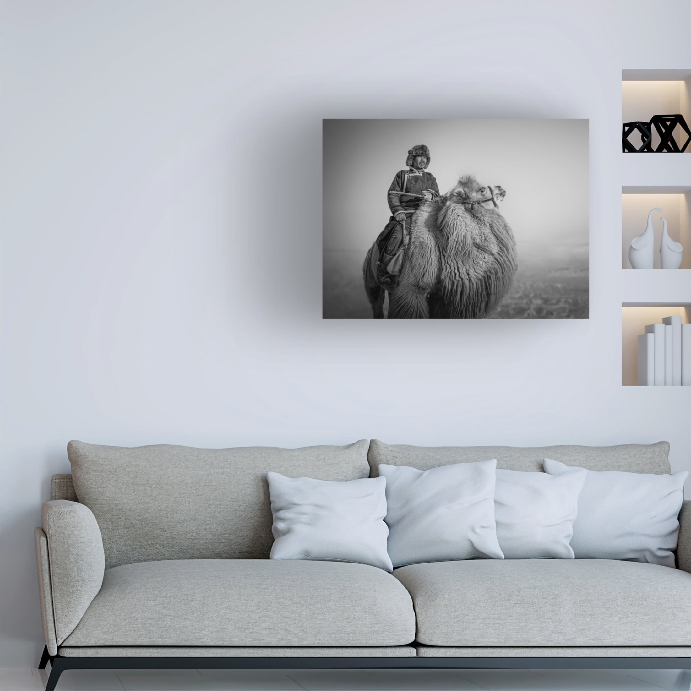 Trademark Fine Art Irene Wu Farmer And His Camel Canvas Wall Art