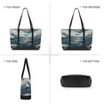 thumbnail image 6 of FORMRS Canvas Laptop Tote Bag for Women with 15.6" Computer Compartments Shoulder Handbag, Rolling Waves, 6 of 7