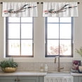 thumbnail image 3 of LALILO Kitchen Curtain Valance Floral Bohemian Deer With Rod Pocket Window Curtain 52"x 18" Set of 2, 3 of 5