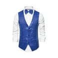 thumbnail image 5 of NOMADIC NOOK Men's Sparkly Sequin Sleeveless Dress Suit Vest with Bow Tie 2 Pack, 5 of 6
