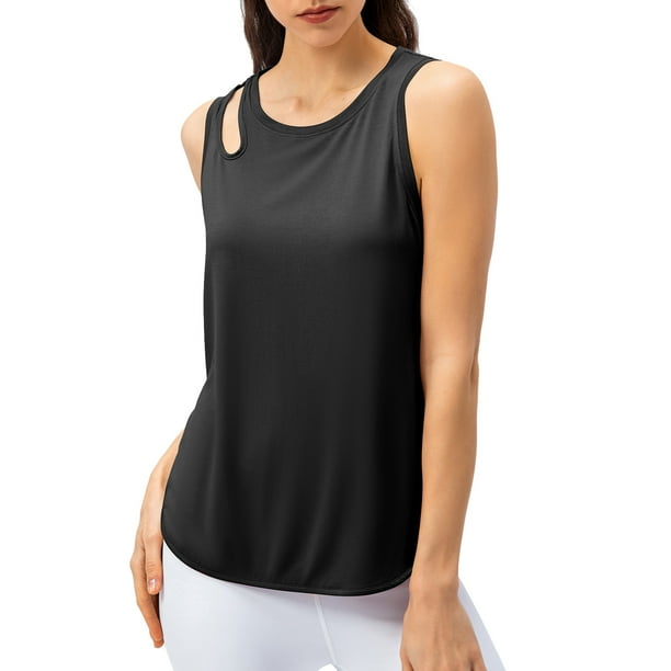 Camisetas sin mangas deportivas para mujer Camiseta suelta de secado rápido sin mangas para correr