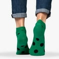 thumbnail image 3 of Green with Black Polka Dots Ankle Socks (Adult Medium - Women's Shoe Sizes 5-10), 3 of 3