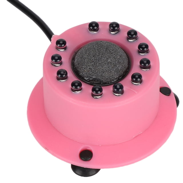 Plástico Rosa Acuario Sellado Completo LED Colorido Sumergible Burbuja Luz Peceras Iluminación Decoración Adorno 100-240VUS Enchufe