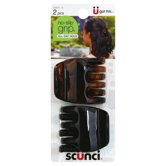 Scunci No-Slip Grip Claw Clips 2 Each