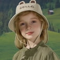 thumbnail image 2 of WUXIAN Toddler Kids Sun Hats Upf 50+ Protection Hat Wide Brim Beach Hats With Adjustable Chin Strap Safari Hat,Khaki,One Size, 2 of 6