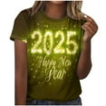 DDAPJ pyju Women's 2025 Happy New Year TShirt Festive Graphic Tee