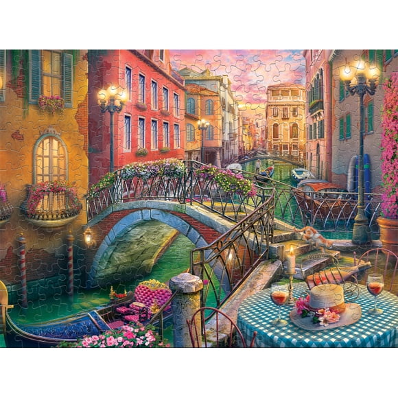 Ceaco - Ann Jasperson - Venice Canal at Dusk - Large Piece Jigsaw Puzzle for Adults - Challenging Puzzle Perfect for Game Nights