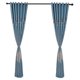 thumbnail image 1 of Cortina opaca para ventana, cortina para dormitorio, balcón, cortina con estampado de hojas, 39,37 x 98,43 pulgadas (azul), 1 of 8