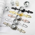 thumbnail image 3 of Rawiri Drawer vanity handle Pull handle - crystal glass with diamond trim handle with plate, 3 of 5