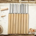 thumbnail image 5 of Artisan's Delight: 8 Pc. High Speed Steel Blades Wood Turning Chisel Set, Portable Storage Solution, Comfortable Grip, And Anti-Rust Coating, Ideal For Crafting And Home Projects, 5 of 8