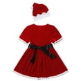 thumbnail image 7 of YiZYiF Girls Christmas Miss Santa Dress Costume Velvet Tassels Tutu Dress Up Party Dress Outfit Red 14, 7 of 7