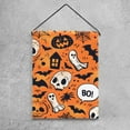 thumbnail image 4 of Halloween Orange Pumpkins Skulls Bats Spiders Ghosts Double Sided Garden Flag Decorative Weather Resistant Yard Flag, Large DIY Vertical Flag for Farmhouse Patio Lawn, 28x40 Inch, 4 of 6