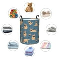 thumbnail image 4 of Naloa French Bulldog Yoga Large Laundry Basket Waterproof Round Collapsible Storage bin with Handles for Hamper Kids Room,Toy StorageMedium, 4 of 6