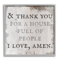 Stupell Industries House Full Of People Amen Phrase Rustic Family, 17 x 17, Design by Daphne Polselli