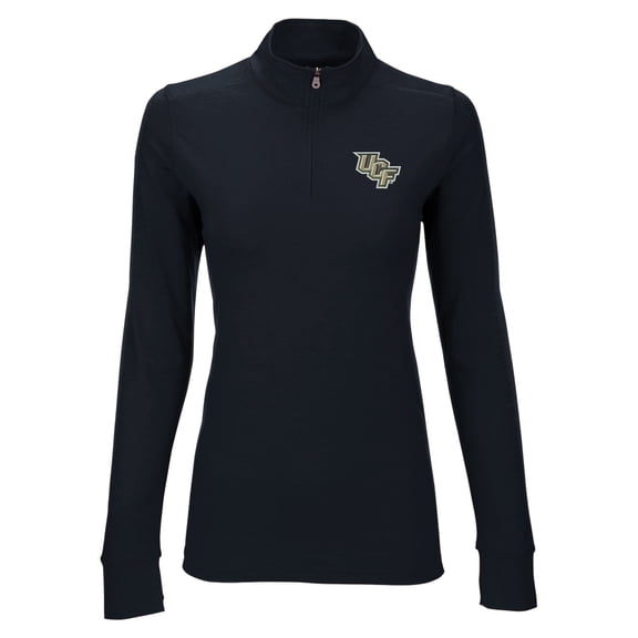 Women's Black UCF Knights Vansport Zen Quarter-Zip Pullover Jacket