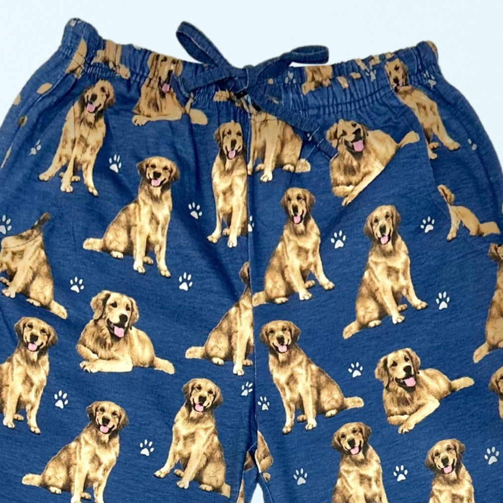 Comfies Golden Retriever Unisex Cotton Blend Pajama Bottoms Gift for Pet Lovers Walmart