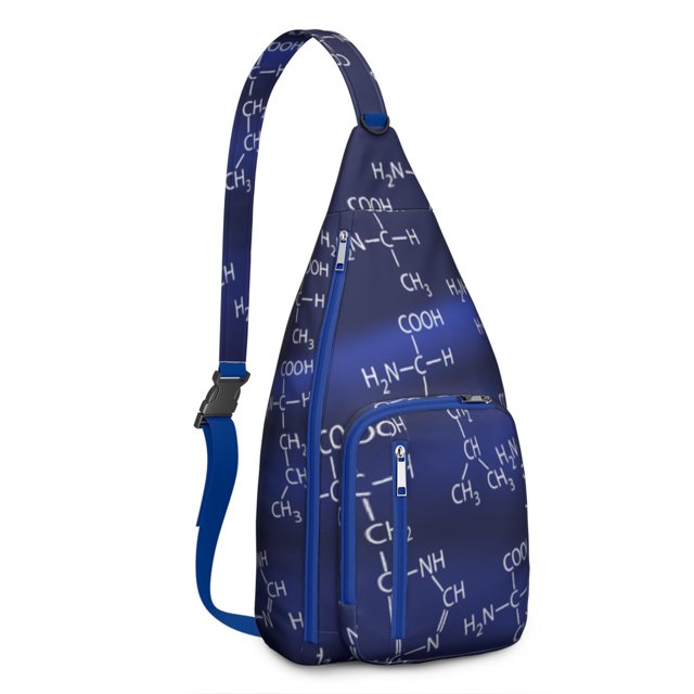 Science Classroom Sling Backpack - Educational Biology & Physics Design, Fashionable Anti-Theft Pack for Commuters