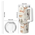 thumbnail image 5 of Deer Bear Cup Insulated Tumbler Stainless Steel Vacuum Travel Mug 40 oz with Handle and Straw Lid, 5 of 7