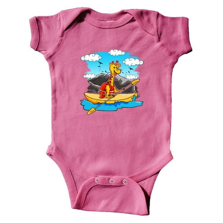 

Inktastic Kayaking Kids Giraffe Kayak Gift Baby Boy or Baby Girl Bodysuit