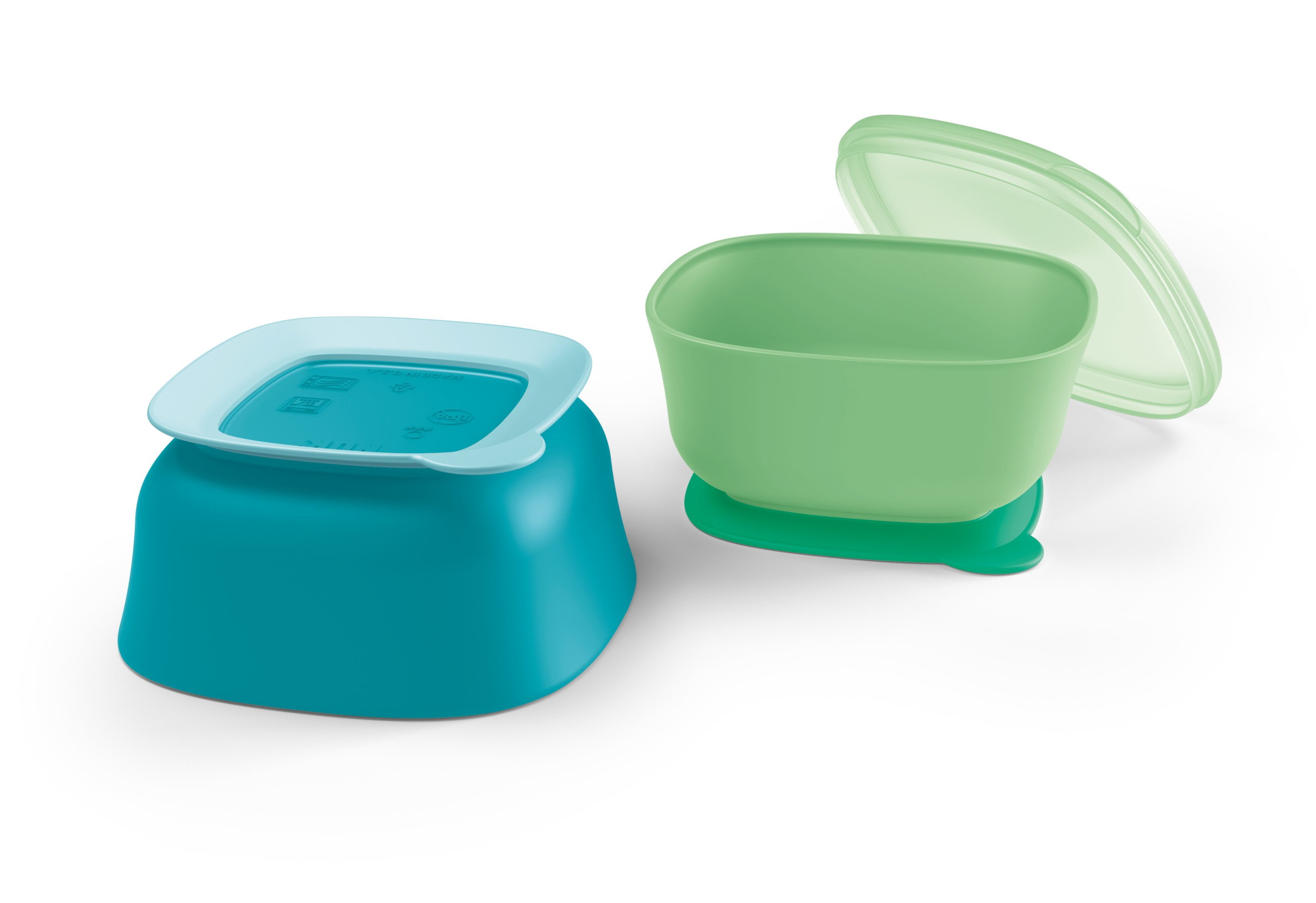 Pack Of 6 Take And Toss Toddler Bowls With Lids, 8oz - Multicolour