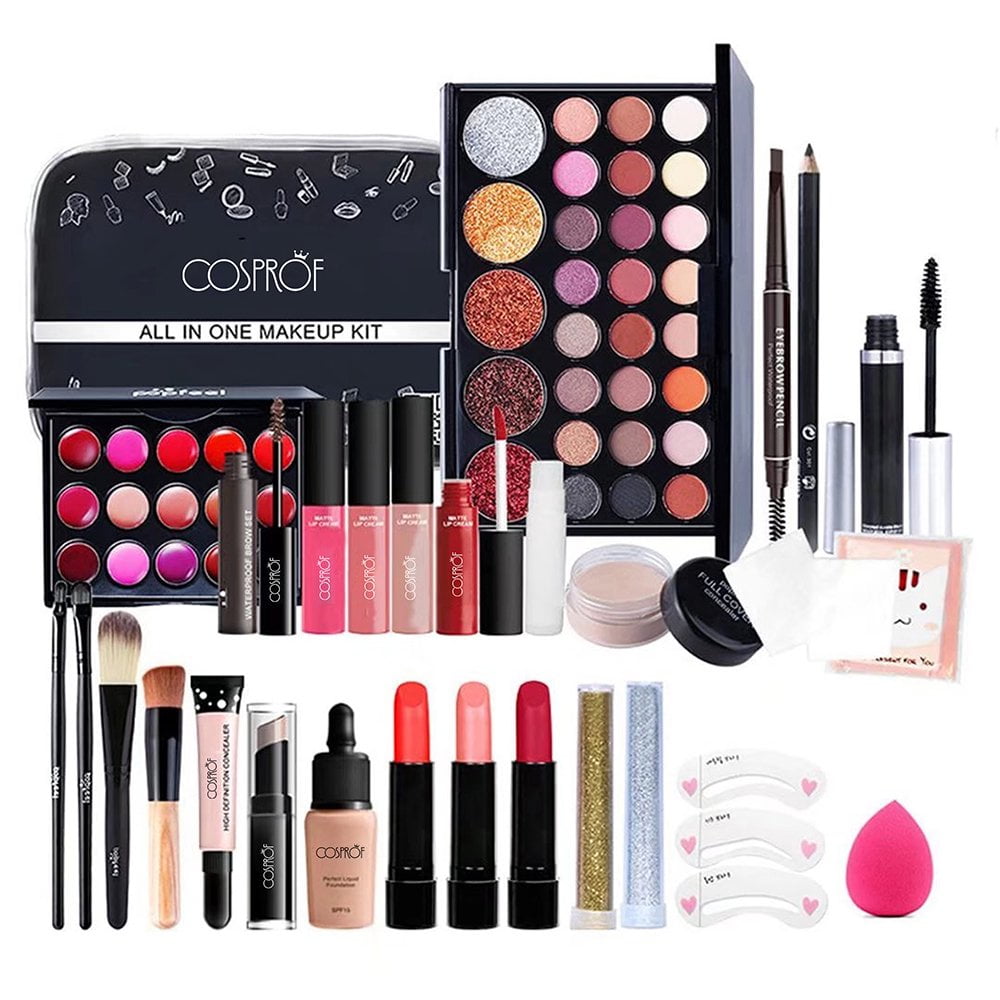 Makeup Set for Women, 27 Pcs Multi-Purpose Full Kit, All-in-one Makeup Kit Include Eyeshadow Palette, Lip Gloss Set, Set, Lipstick, Blush, Mascara, Eyebrow Pencil - Walmart.com