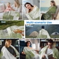 thumbnail image 5 of Sage Green Ombre Cooling Blanket, Lightweight Breathable Summer Throw Blanket with Double Sided Cold Effect,Vintage Shabby Abstract Plaid Art Picnic Beach Blankets Bed Sheet for Hot Sleepers 60"x80", 5 of 8