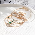 thumbnail image 3 of Ensemble: Heart Bracelet and Three Green Zircon Bracelets in a 4-piece Set, 3 of 9