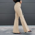 thumbnail image 5 of Women's Casual Flared Pants High Waisted Stretchy Comfortable Everyday Trousers Slim Fit Bootcut For Spring Summer Fall Winter, 5 of 7