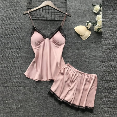 

Lingerie Women Silk Lace Robe Dress Babydoll Sleepwear Nightdress Pajamas Set