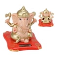 thumbnail image 1 of Hindu Elephant God Statue, Exquisite Solar Powered Dancing Ornament  for Home Garden Car Dashboard, 1 of 8