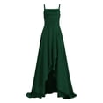 thumbnail image 5 of Generic Junior Bridesmaid Dresses Ruffle Slit Satin Fl𝐨wer Girl Dress Long Square Neck Spaghetti Straps Formal Dresses Tween 2026, 5 of 9
