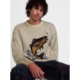 thumbnail image 4 of No Boundaries Fish Intarsia Graphic Sweater, Men's Sizes XS-4XLT, 4 of 5