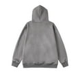 thumbnail image 3 of YLSDY Men's Hoodie Long Sleeve Sweatshirt Pullover Oversized Hooded Tops Streetwear Large Gray XXXXXL, 3 of 3