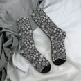 thumbnail image 5 of Vsdgher simple white Snowflake Crew Socks for Men & Women, Breathable Casual Athletic Ankle Socks, 5 of 6