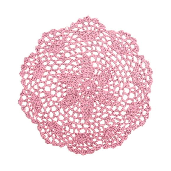Bovemsi Kitchen Placemats Hand Crocheted Doilies Round Floral Crochet Lace Flower Doily French Country Placemat Crocheted Doilies 20cm