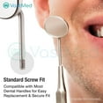 thumbnail image 5 of 12 PCs Dental Anti-Fog Mouth Mirrors #5 (24mm) by VASTMED | Stainless Steel Dental Exam Mirror | Professional Dentist Mirror Tool | Autoclavable Oral Examination, 5 of 7