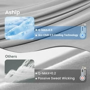 Aship Cooling Blanket Queen, Q-MAX>0.5 Arc-Chill Cooling Technology Soft Breathable Double-Sided Summer Blankets for Beds - Gray 79x 86