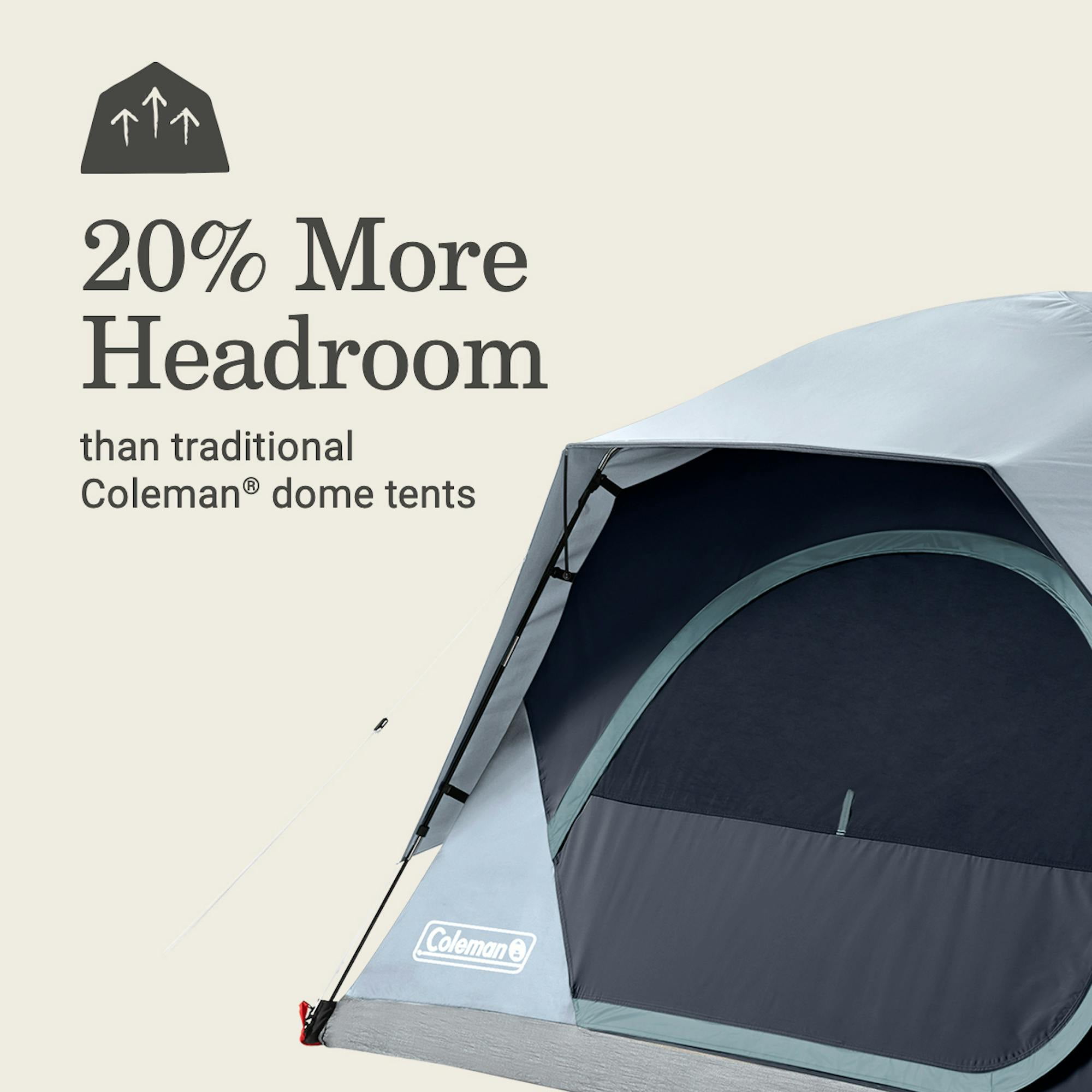 Coleman Skydome™ 4-Person Camping Tent with LED Lighting