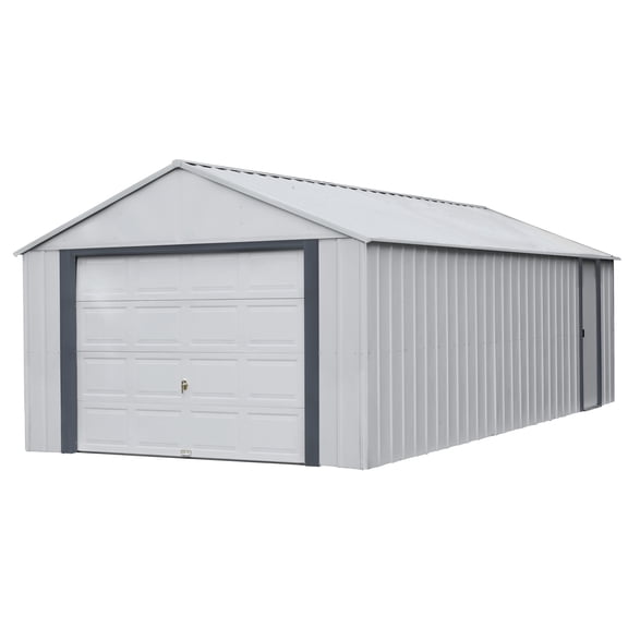 Arrow Murryhill 12 x 24 x 9 ft Grey Steel Garage