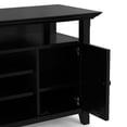 thumbnail image 6 of Simpli Home Simpli Home Amherst 54 inch Wide Solid Wood Transitional TV Stand in Black, 6 of 12