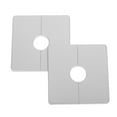 thumbnail image 1 of Miangastore Pipe Cover Abs Silver 2Pcs 3.3X3.3X0.2In, 1 of 8