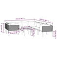 thumbnail image 4 of vidaXL 9 Piece Garden Lounge Set with Cushions Grey Poly Rattan, 4 of 5