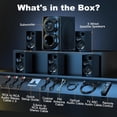 thumbnail image 3 of Bobtot Surround Sound Systems 1400 Watts Peak Power Home Theater Speakers - 12" Subwoofer Strong Bass 5.1 Wired Loud Stereo Audio System with Bluetooth ARC Optical Input for TV, 3 of 9