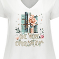 thumbnail image 4 of Inktastic One More Chapter Book Lover Reading Women's Plus Size V-Neck T-Shirt, 4 of 5