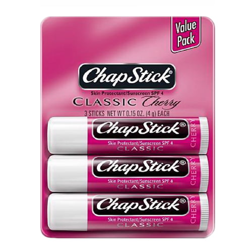 Chapstick Classic Lip Balm With Cherry Flavour - 3 Ea / Pack, 12 Packs, 3  Pack